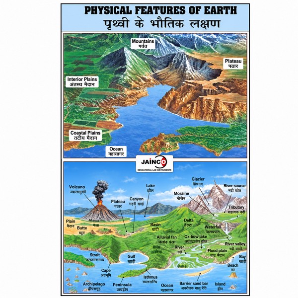 Physical Features of Earth Chart